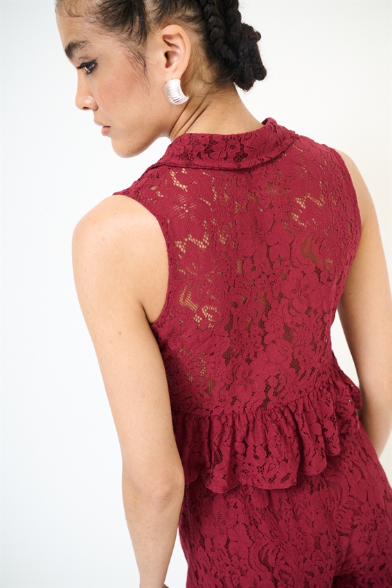 GILET IN PIZZO CON LACCI