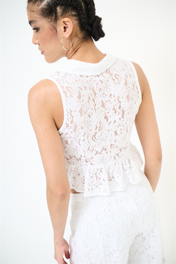 GILET IN PIZZO CON LACCI