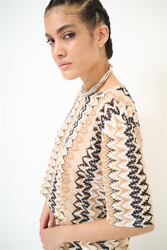TOP A SCATOLINA CHEVRON