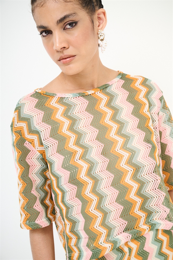 TOP A SCATOLINA CHEVRON