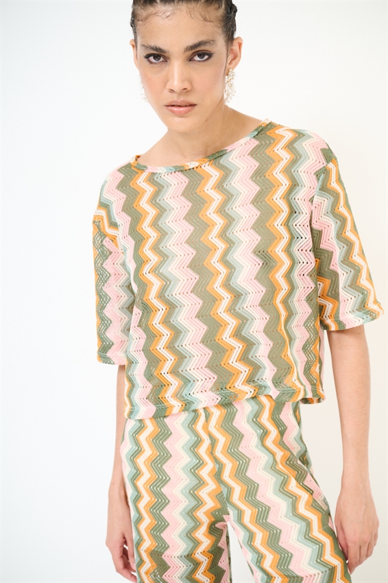 TOP A SCATOLINA CHEVRON