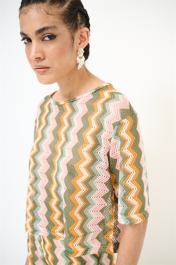 TOP A SCATOLINA CHEVRON
