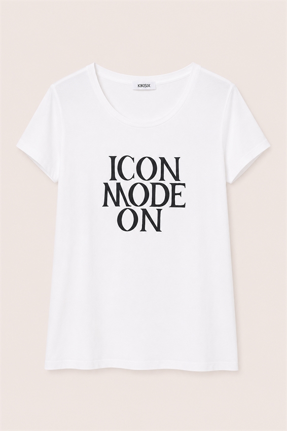T-SHIRT SLIM CON STAMPA ICON MODE ON