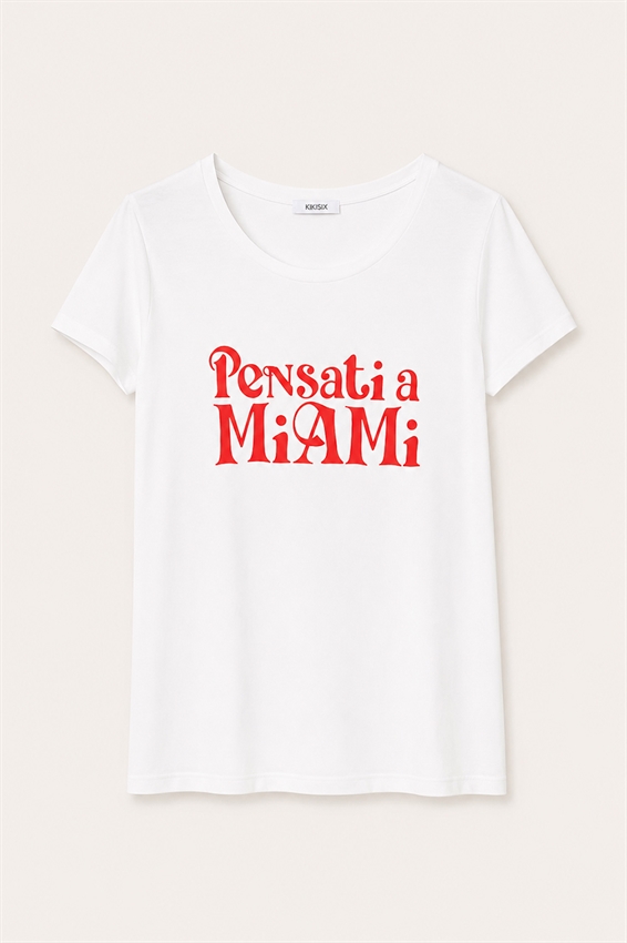 T-SHIRT SLIM CON STAMPA PENSATI A MIAMI