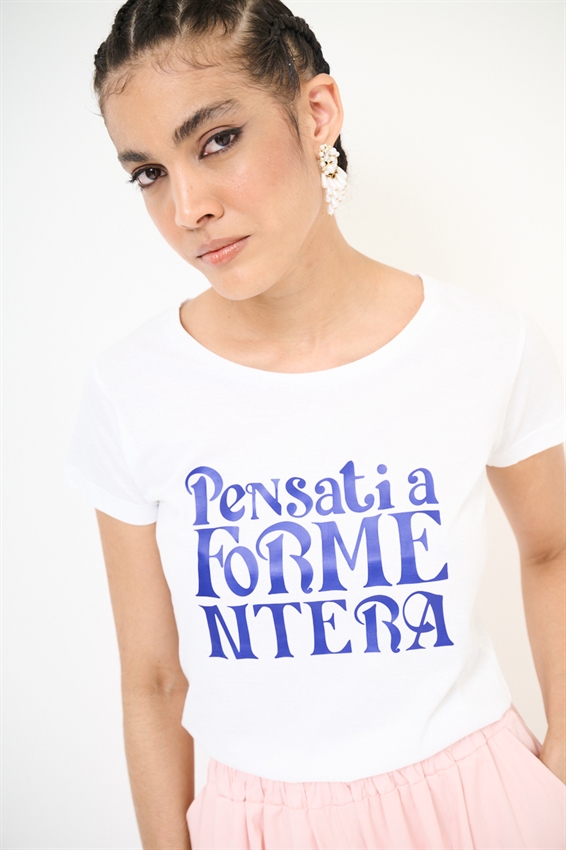 T-SHIRT SLIM CON STAMPA PENSATI A FORMENTERA