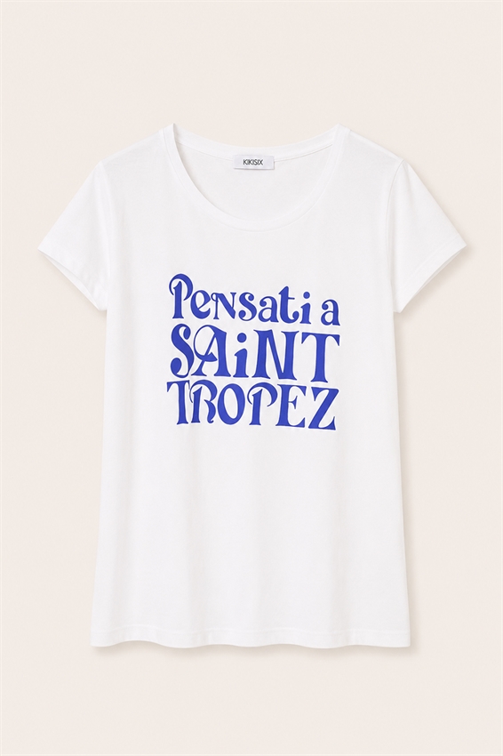 T-SHIRT SLIM CON STAMPA PENSATI A SAINT TROPEZ