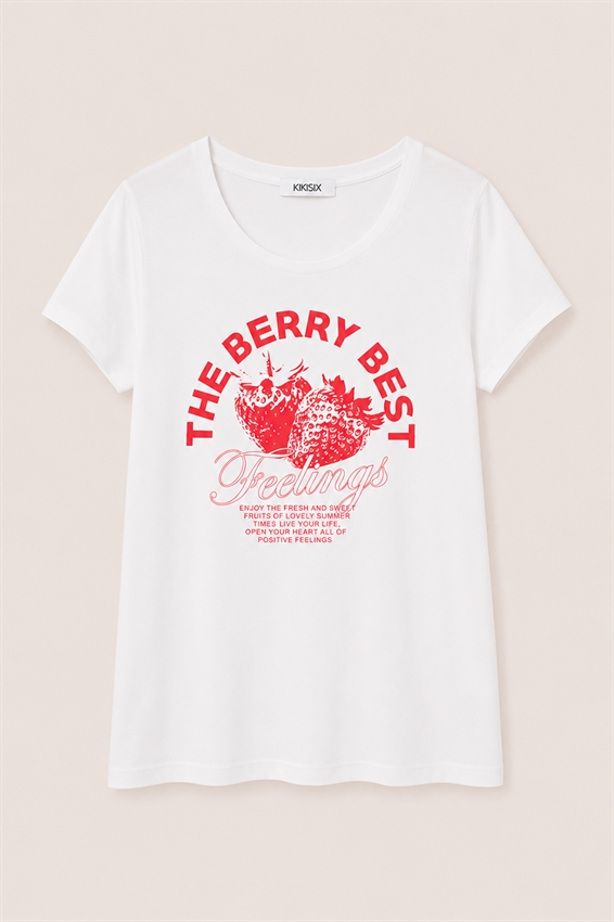 T-SHIRT SLIM CON STAMPA BERRY BEST