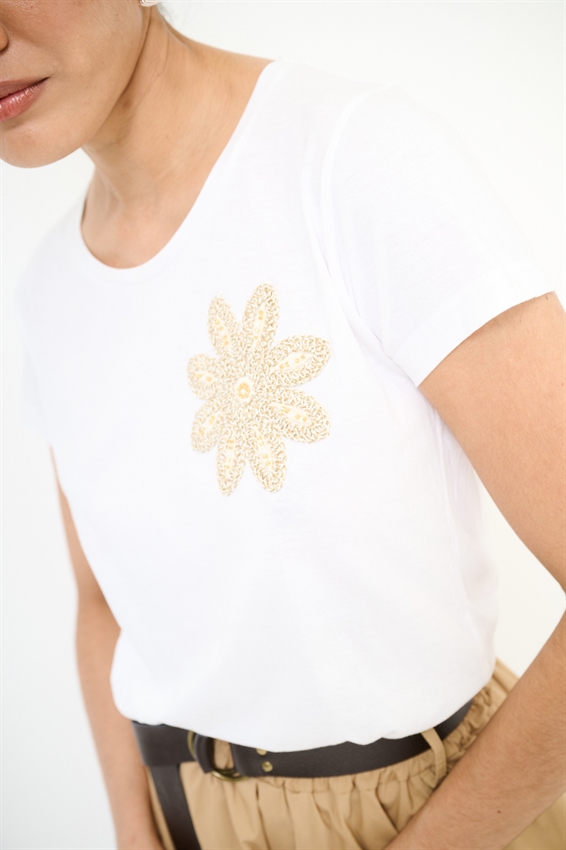 T-SHIRT SLIM CON APPLICAZIONE