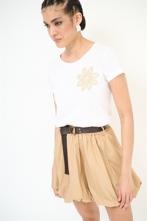 T-SHIRT SLIM CON APPLICAZIONE