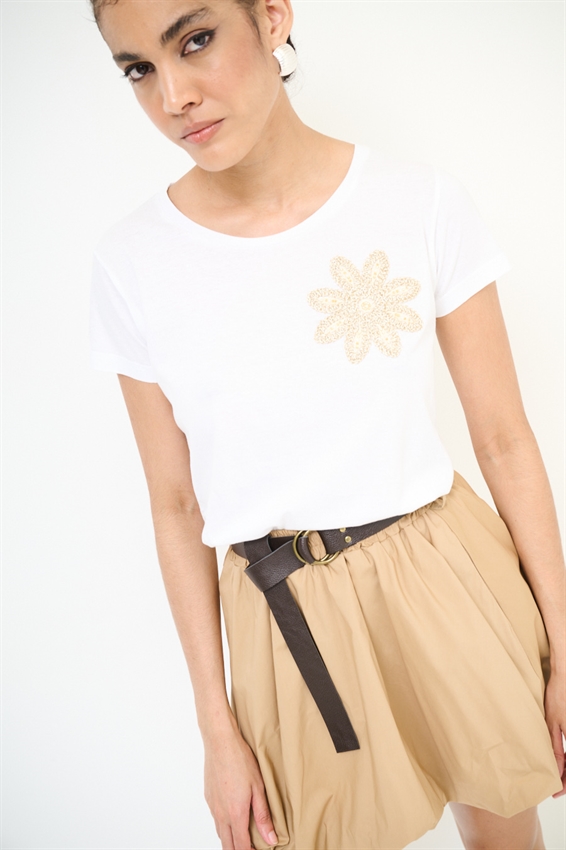 T-SHIRT SLIM CON APPLICAZIONE