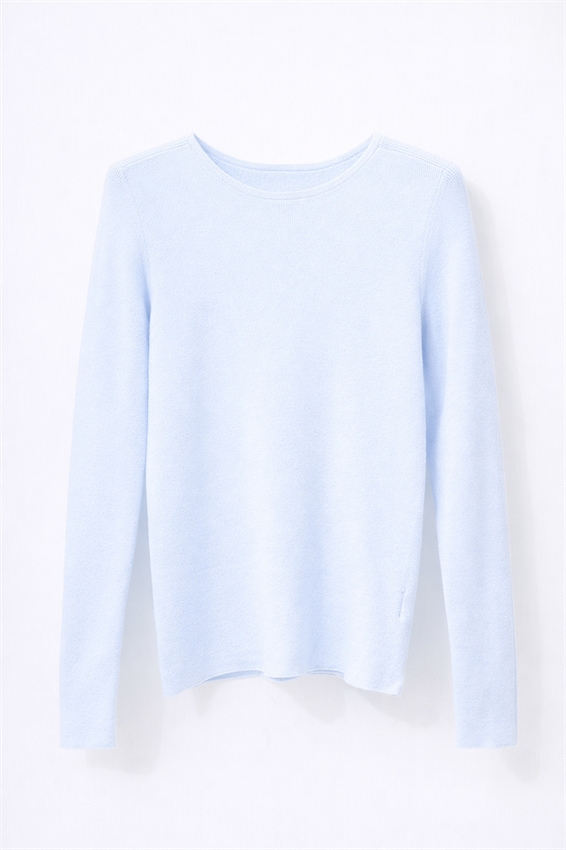 MAGLIA SCOLLO BARCA COSTINA INTEGRALE CELESTE