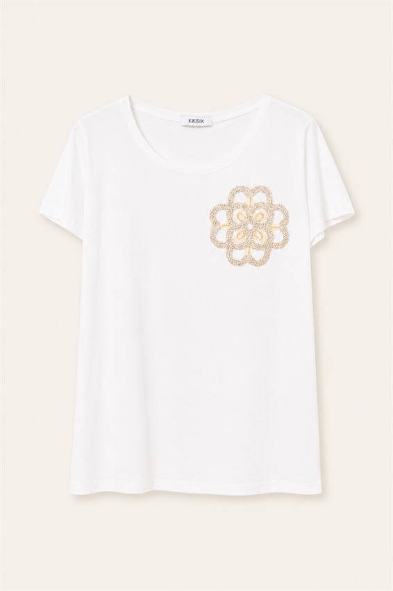 T-SHIRT SLIM CON APPLICAZIONE