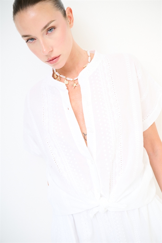 CAMICIA SMANICATA CON NODO SAN GALLO