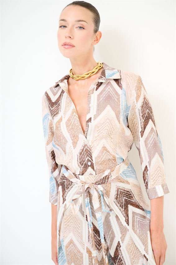 CAMICIA CROP LYOCELL A FANTASIA