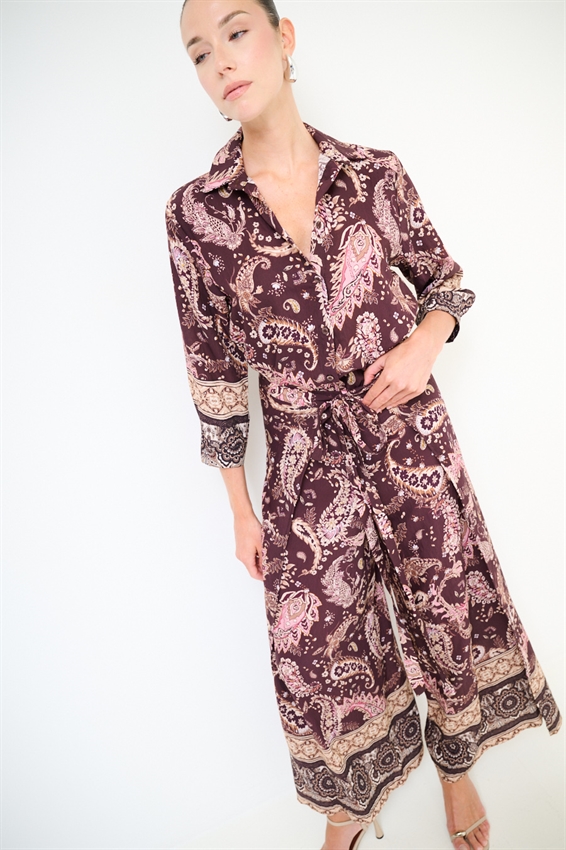 CAMICIA CROP LYOCELL A FANTASIA
