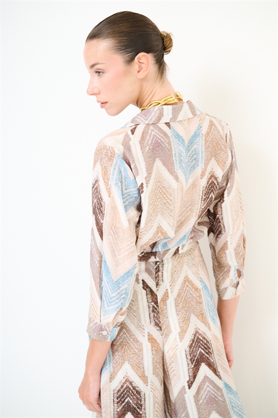 CAMICIA CROP LYOCELL A FANTASIA