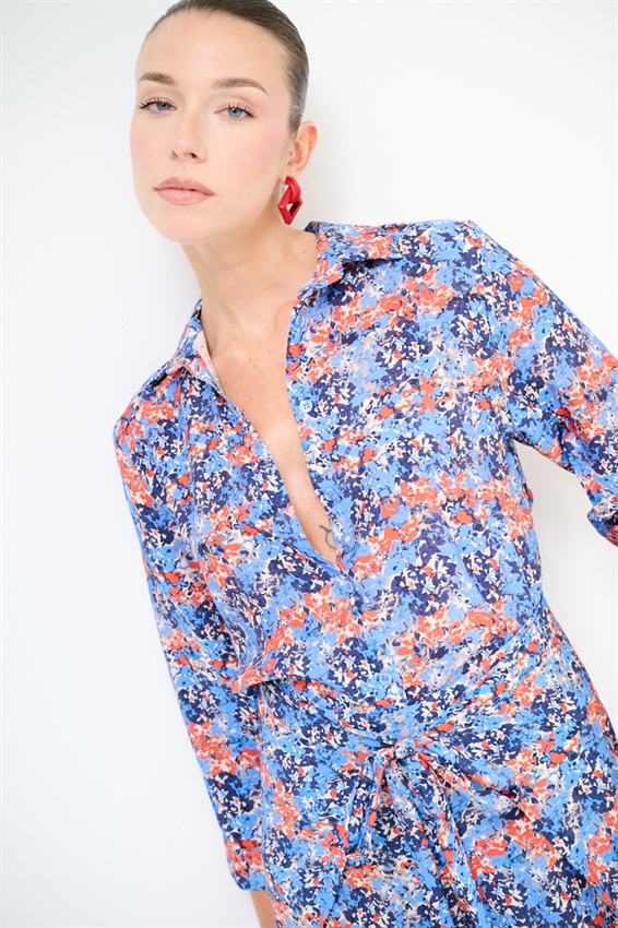 CAMICIA CROP LYOCELL A FANTASIA