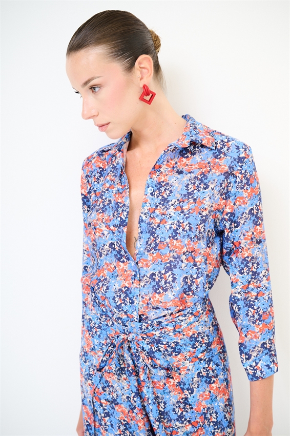 CAMICIA CROP LYOCELL A FANTASIA