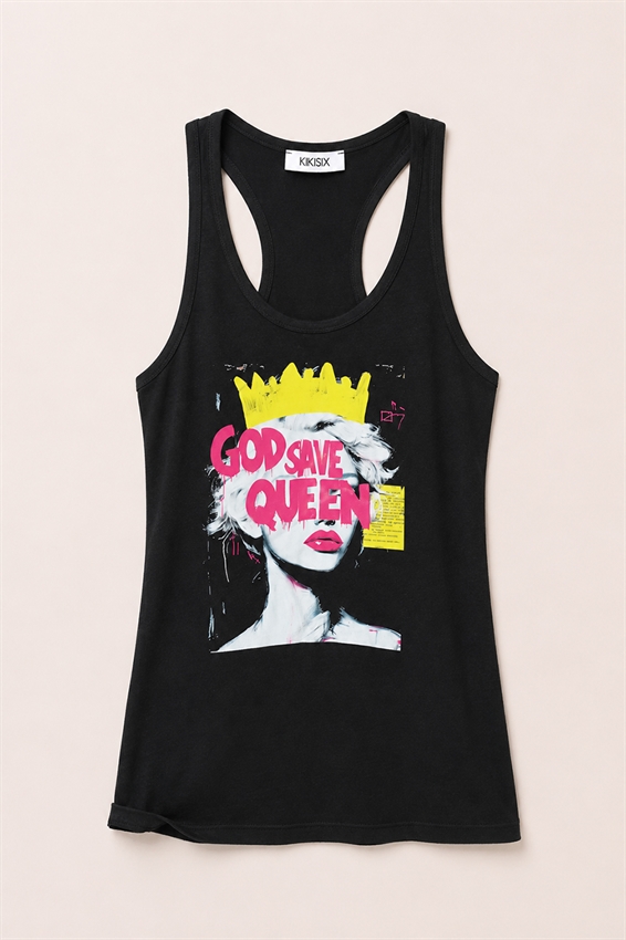 CANOTTA CON STAMPA GOD SAVE QUEEN