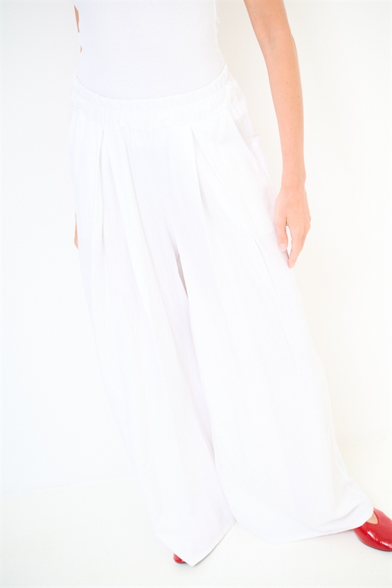 PANTALONE A PALAZZO IN VISCOSA/LINO