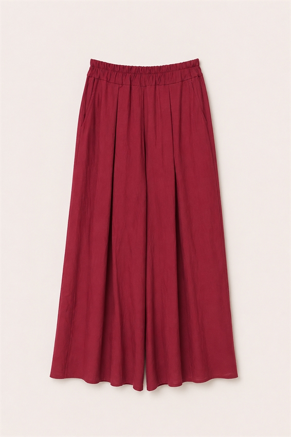PANTALONE A PALAZZO IN VISCOSA/LINO