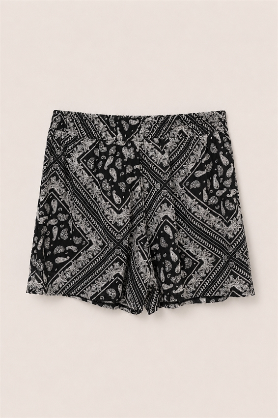SHORTS IN MUSSOLA STAMPA BANDANA