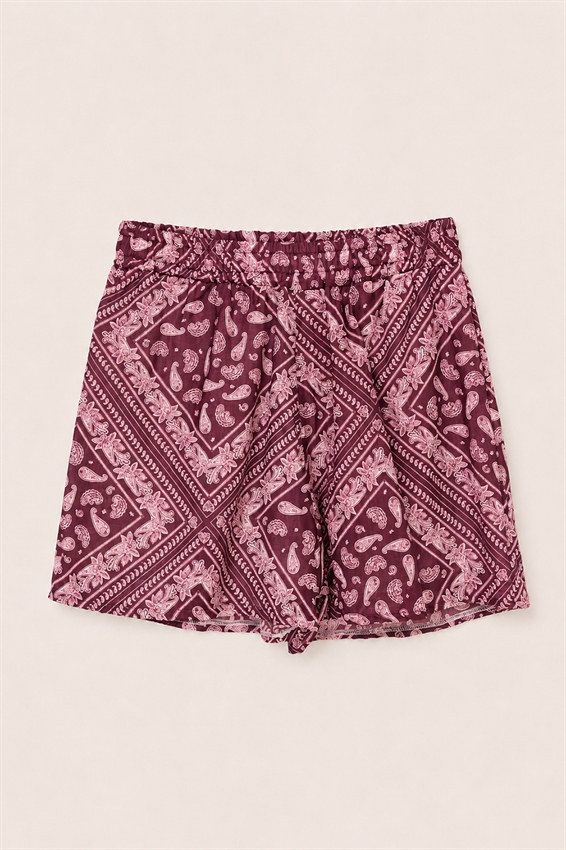 SHORTS IN MUSSOLA STAMPA BANDANA