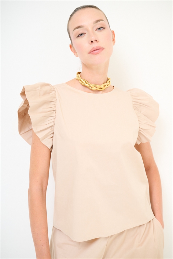 TOP SMANICATO CON DOPPIA GALA