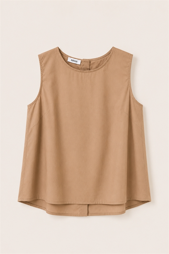 TOP SMANICATO CON BOTTONI DIETRO