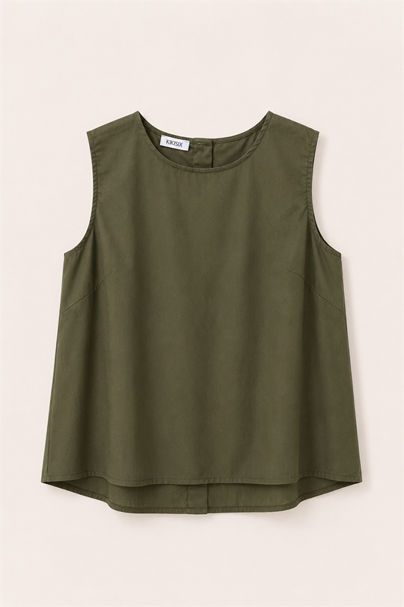 TOP SMANICATO CON BOTTONI DIETRO