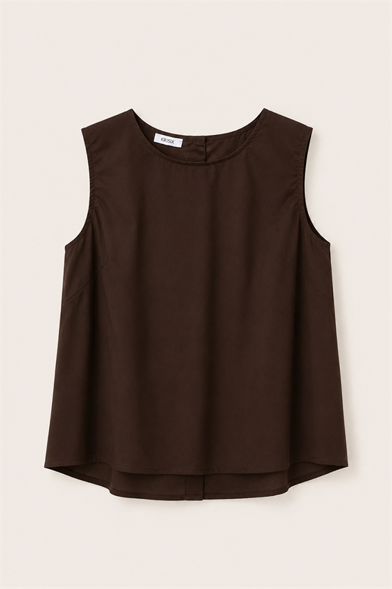 TOP SMANICATO CON BOTTONI DIETRO