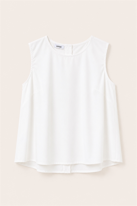 TOP SMANICATO CON BOTTONI DIETRO
