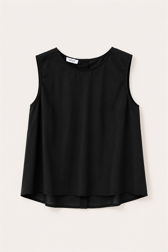 TOP SMANICATO CON BOTTONI DIETRO