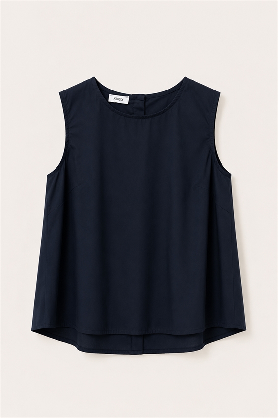 TOP SMANICATO CON BOTTONI DIETRO