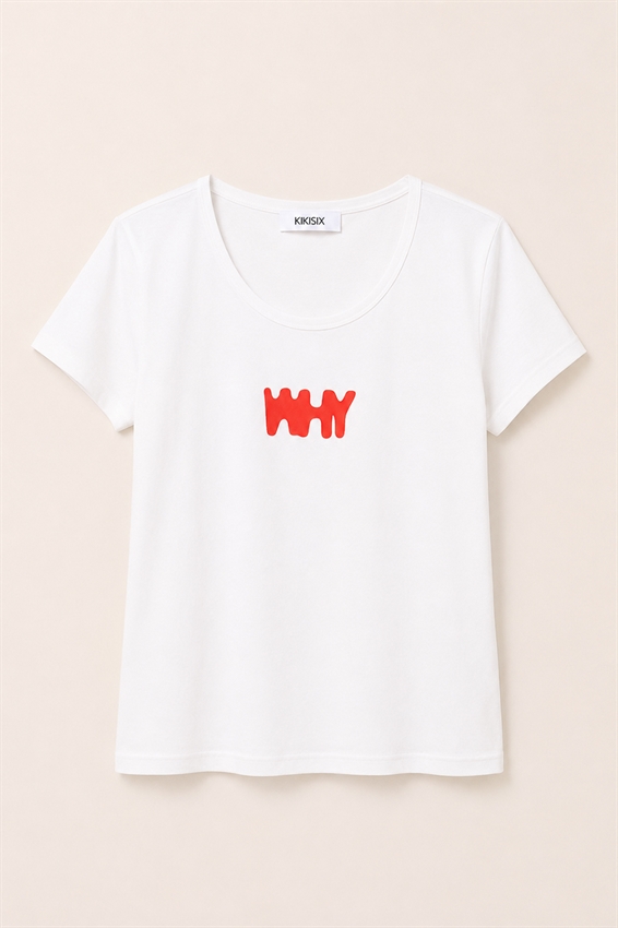 T-SHIRT SLIM CON STAMPA WHY NOT