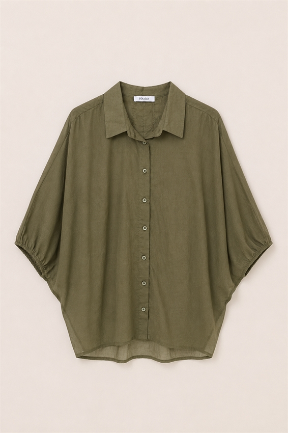 CAMICIA OVER CON COULISSE DIETRO