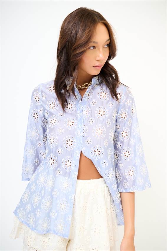 CAMICIA COLLO COREANA SANGALLO