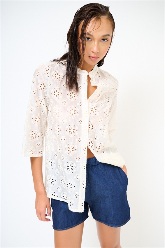 CAMICIA COLLO COREANA SANGALLO