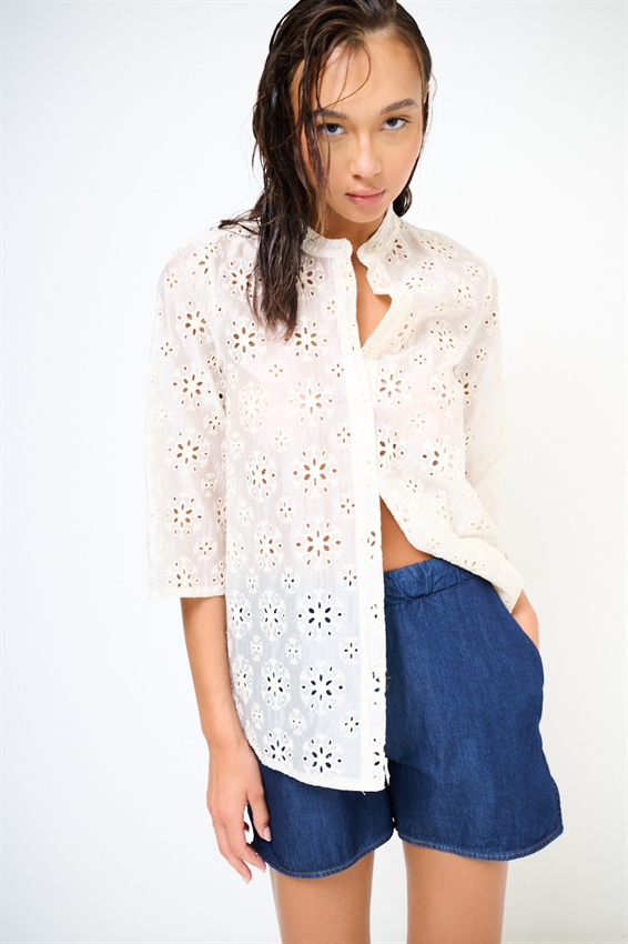 CAMICIA COLLO COREANA SANGALLO