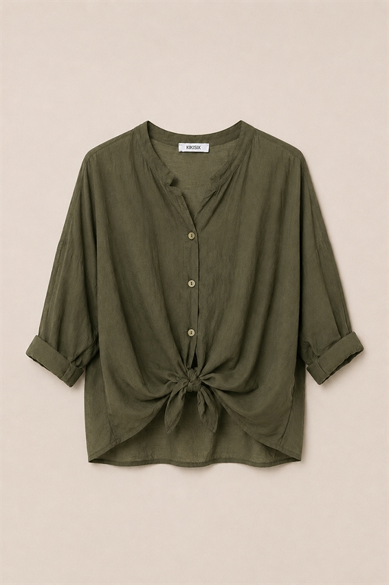 CAMICIA COLLO COREANA CON NODO