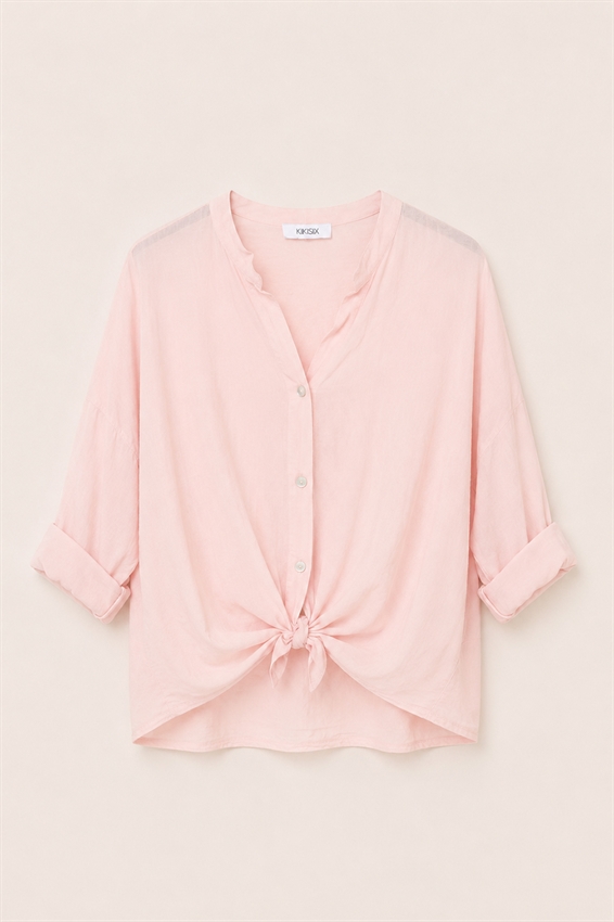 CAMICIA COLLO COREANA CON NODO