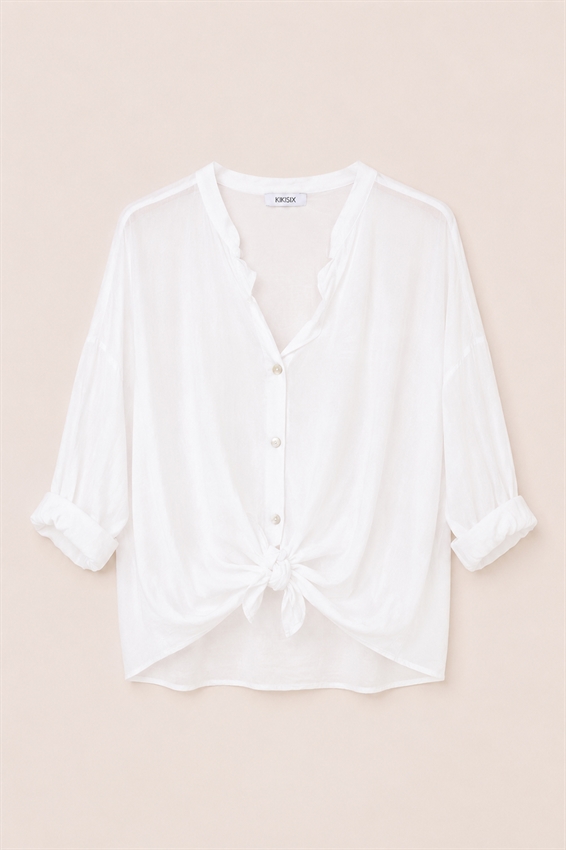 CAMICIA COLLO COREANA CON NODO