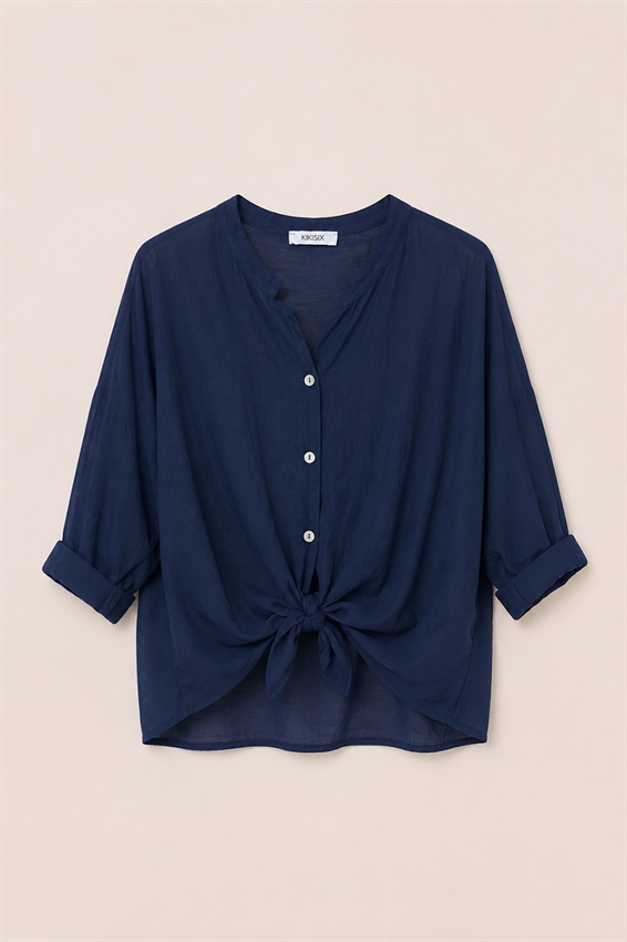CAMICIA COLLO COREANA CON NODO