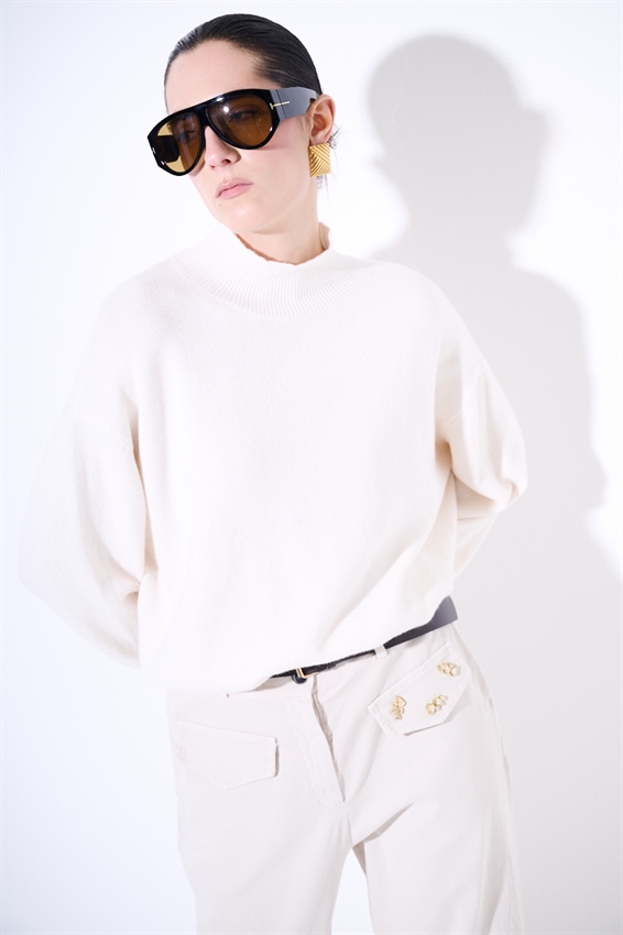 MAGLIA COLLO CICLISTA COSTINA BURRO