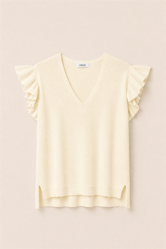 MAGLIA SCOLLO A V CON GALA