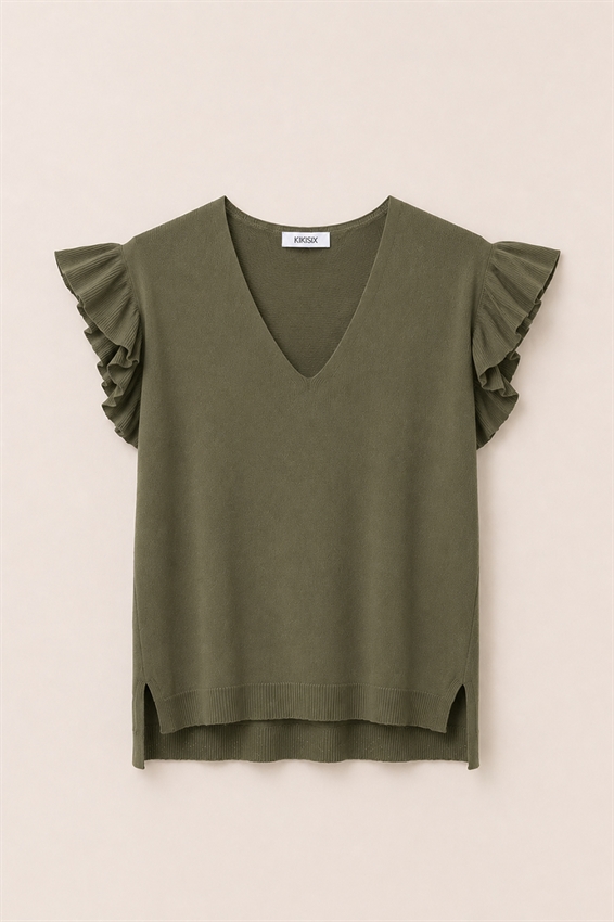 MAGLIA SCOLLO A V CON GALA