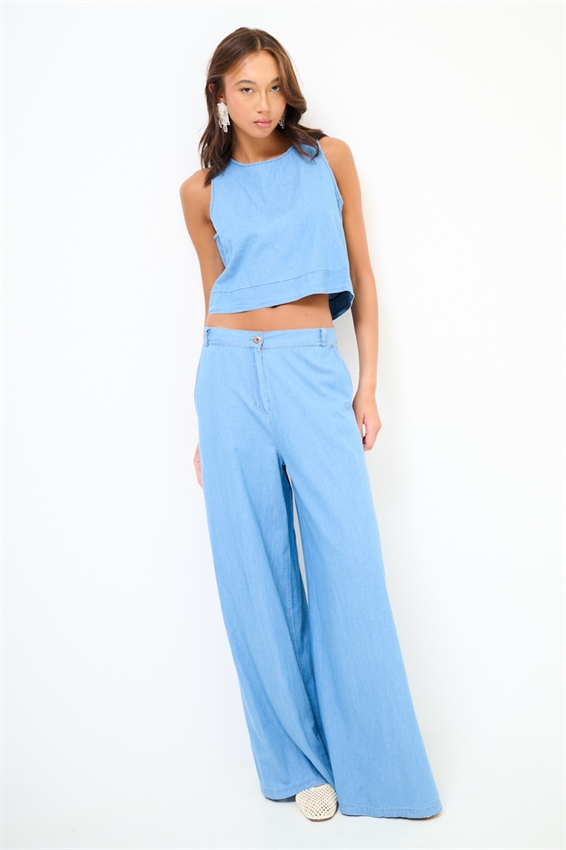 PANTALONE AMPIO CHAMBRAY