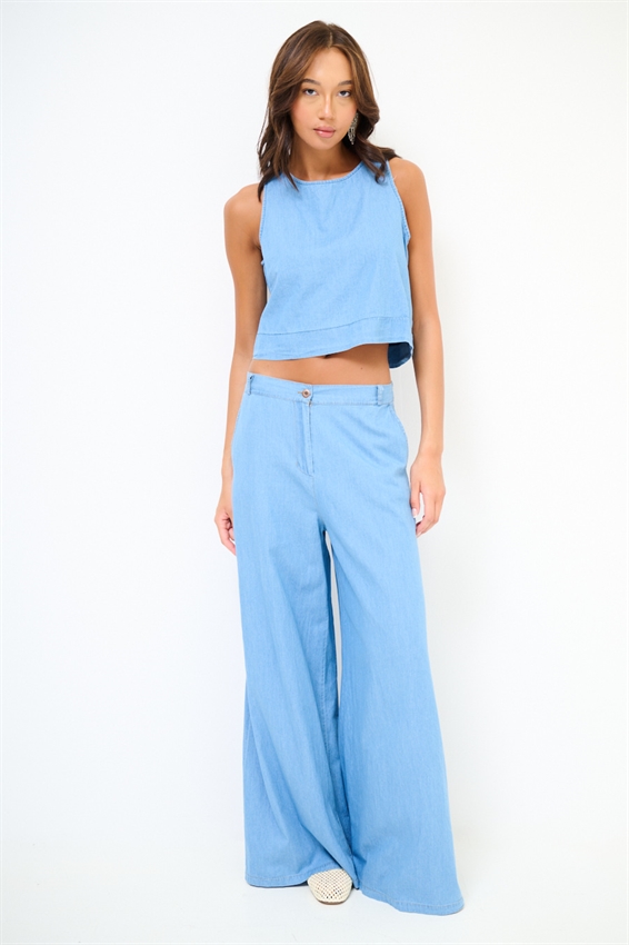 PANTALONE AMPIO CHAMBRAY