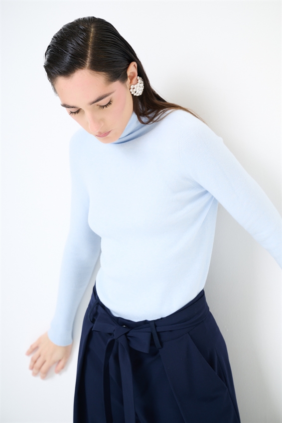 LUPETTO MANICA LUNGA CELESTE