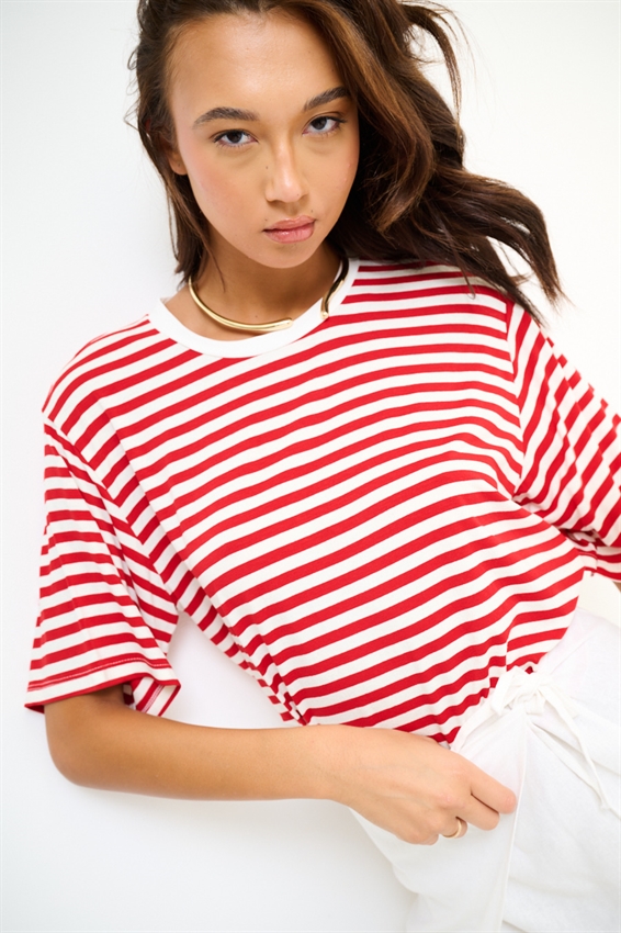 T-SHIRT RIGATA A SCATOLINA